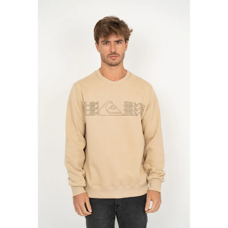 Moletom Quiksilver Care Big Block Areia Gg
