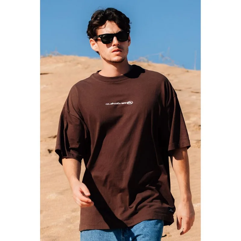 Camiseta Quiksilver M/C Mercury Bitter Marrom Gg