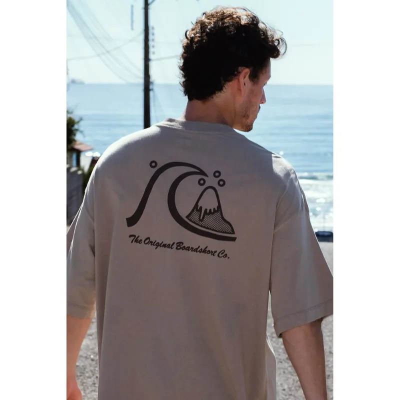 Camiseta Quiksilver M/C The Original Over Areia G