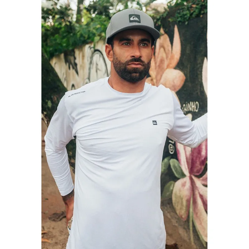 Camiseta Quiksilver M/l Rash Squad Branco G