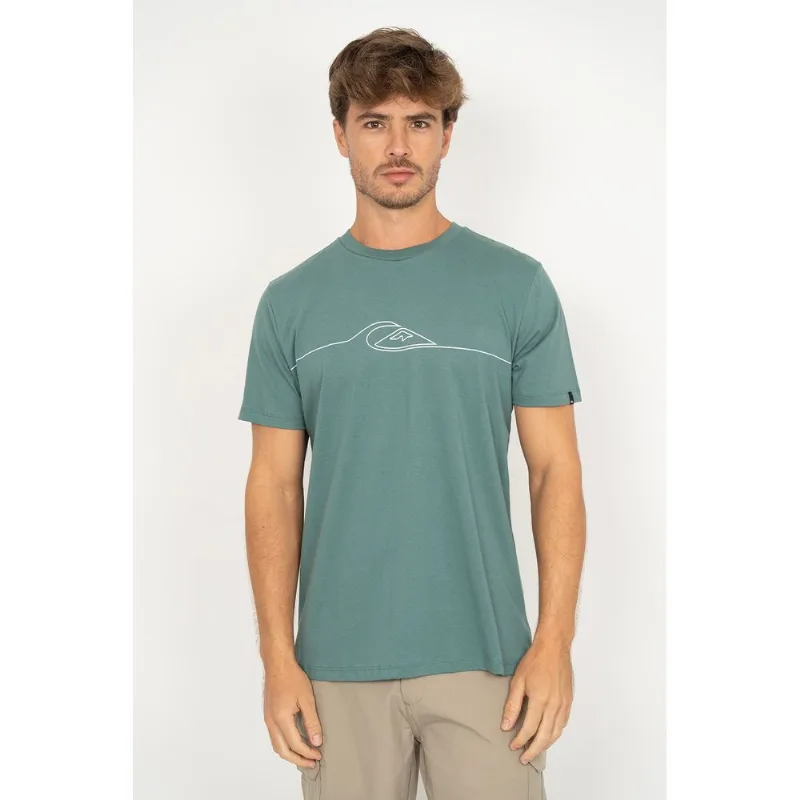 Camiseta Quiksilver M/c New Lines Verde Escuro M