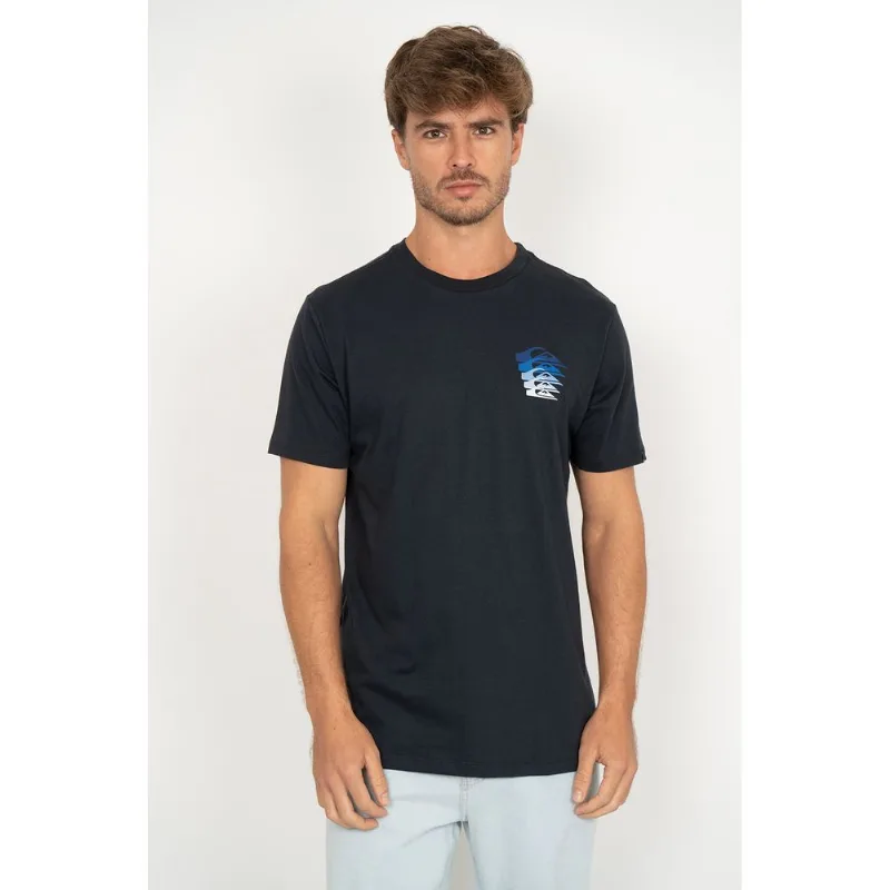 Camiseta Quiksilver M/c Vertical Logo Marinho Gg