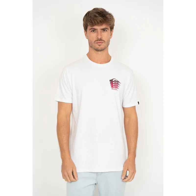 Camiseta Quiksilver M/c Vertical Logo Snow White P