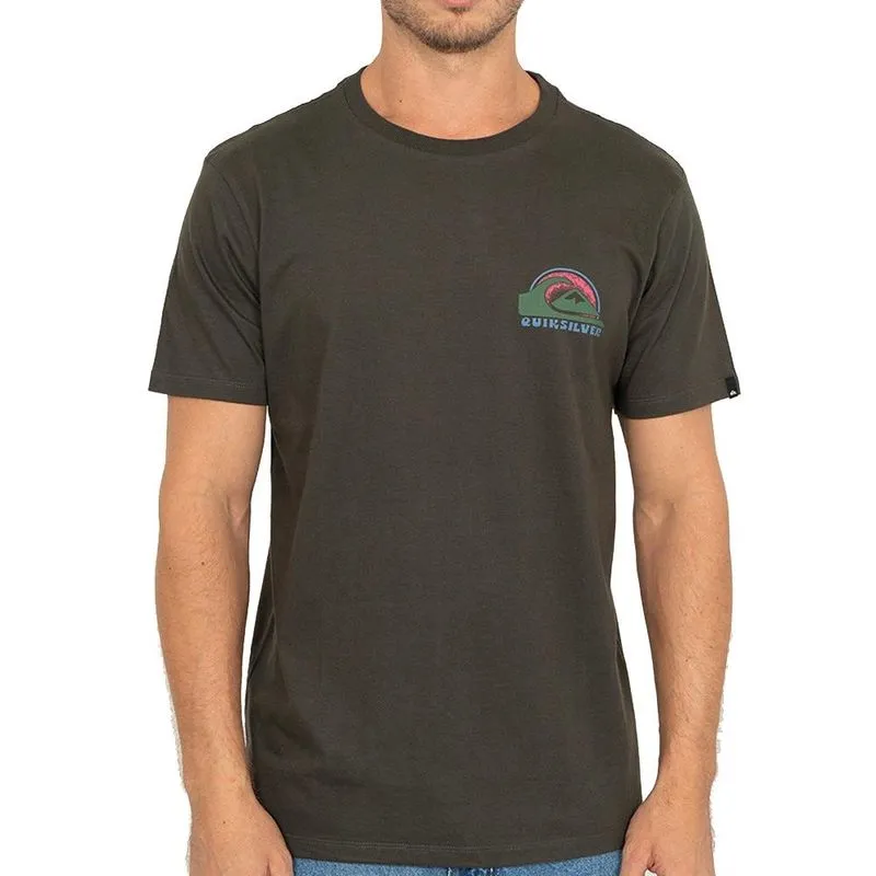 Camiseta Quiksilver Amphibians II W26 Masculina Cinza Escuro P / chumbo