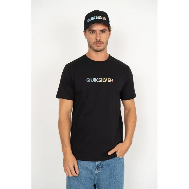 Camiseta Quiksilver M/C Gradient Type Antique Preto Camiseta Quiksilver M/C Gradient Type Antique Pre-Preto-M