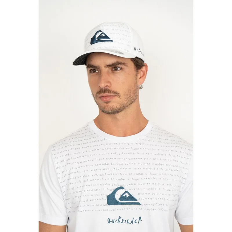 Camiseta Quiksilver M/C Emb Quik Thoughts Branco Camiseta Quiksilver M/C Emb Quik Thoughts Bran-Branco-.M