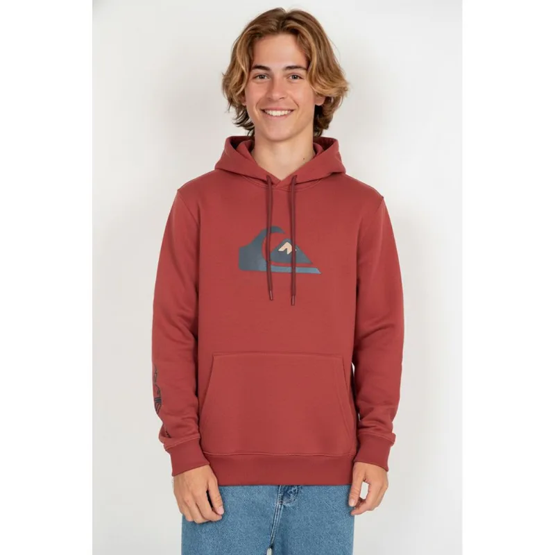 Moletom Quiksilver Fech Comp Logo Tn Vinho 10