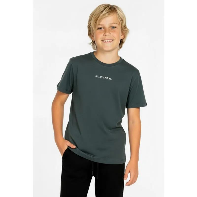 Camiseta Quiksilver M/C Clicker Kd Verde Escuro 4