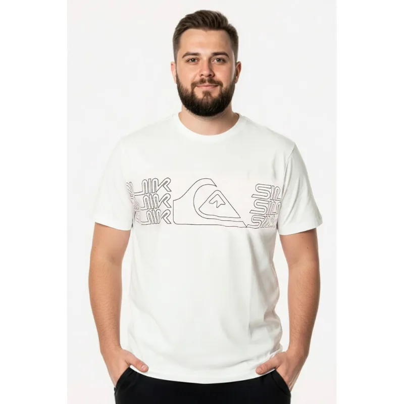 Camiseta Quiksilver M/C Big Block Ps Snow White G1