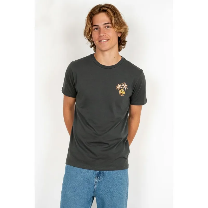 Camiseta Quiksilver M/c Learning From Nature Tn Cinza Escuro 12