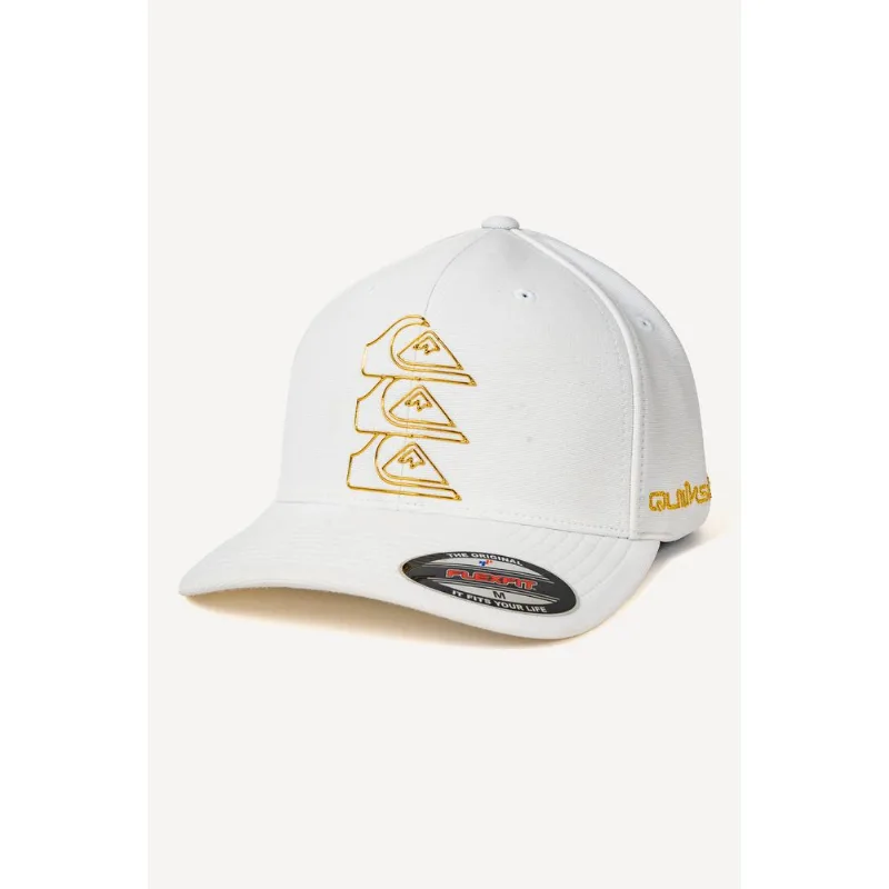 Boné Quiksilver Chrome Three Logo Branco Bone Quiksilver Chrome Three Logo Branco-M