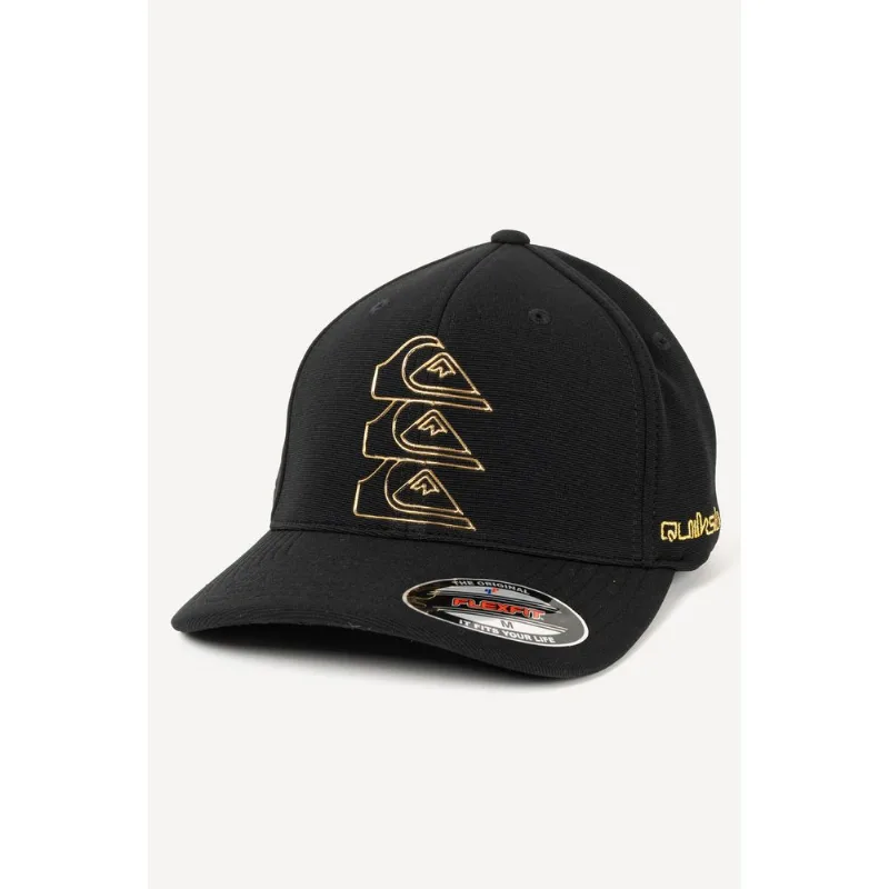 Boné Quiksilver Chrome Three Logo Preto Bone Quiksilver Chrome Three Logo Preto-P