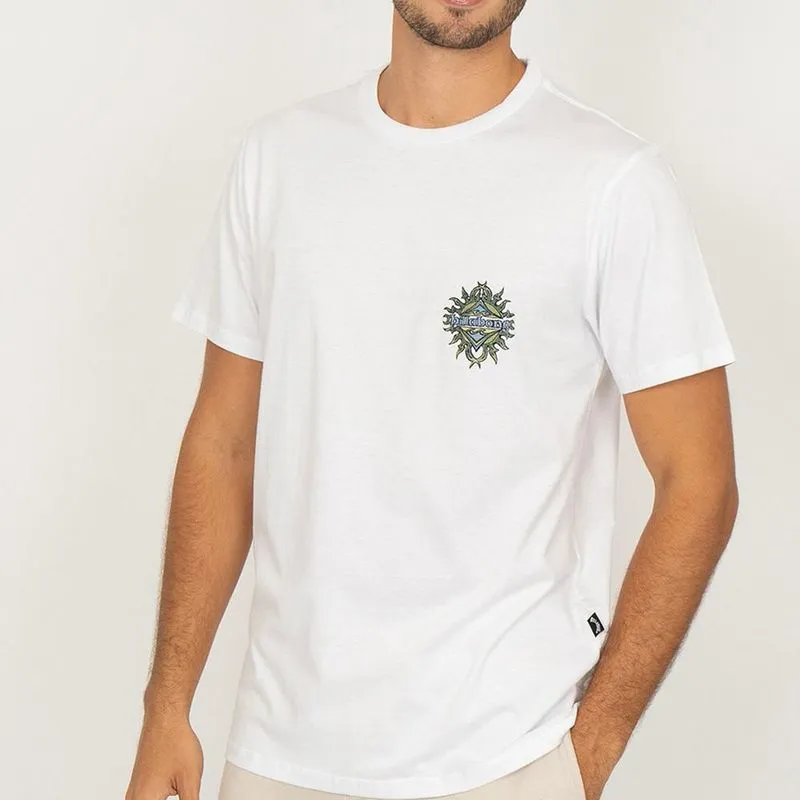 Camiseta Billabong Solar Flare WT26 Masculina Branco GG / branco