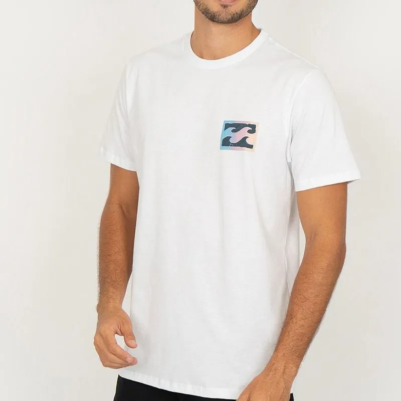 Camiseta Billabong Crayon Wave WT26 Masculina Branco G / branco
