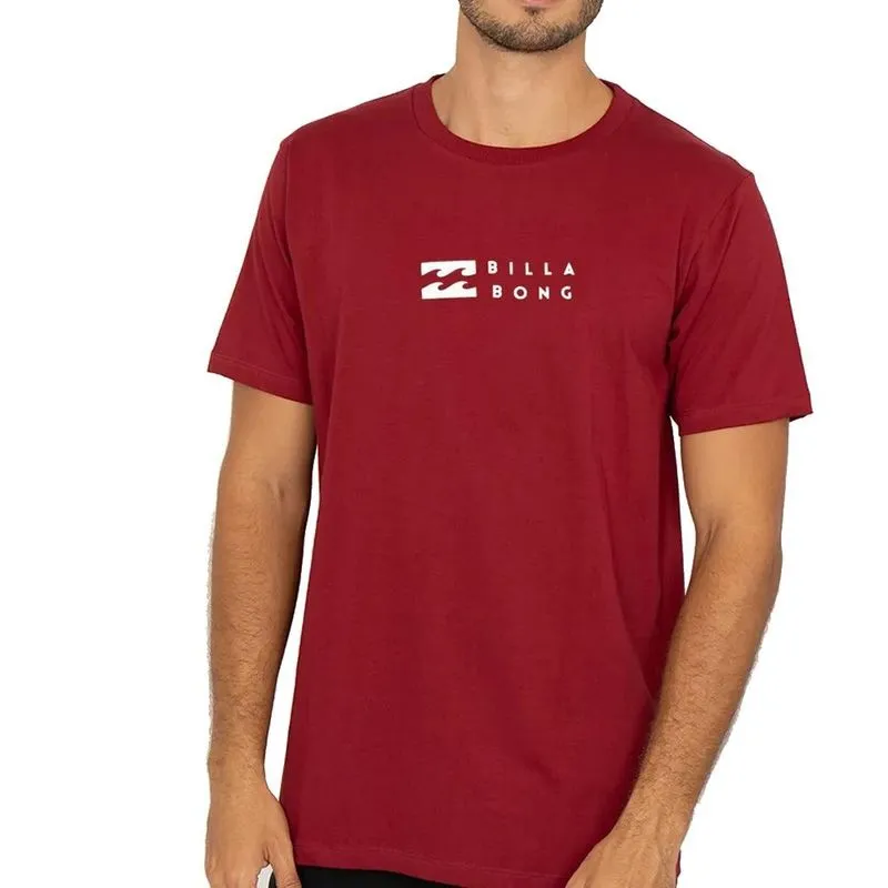 Camiseta Billabong United Plus Size SM27 Masculina Vinho 2G / vermeho