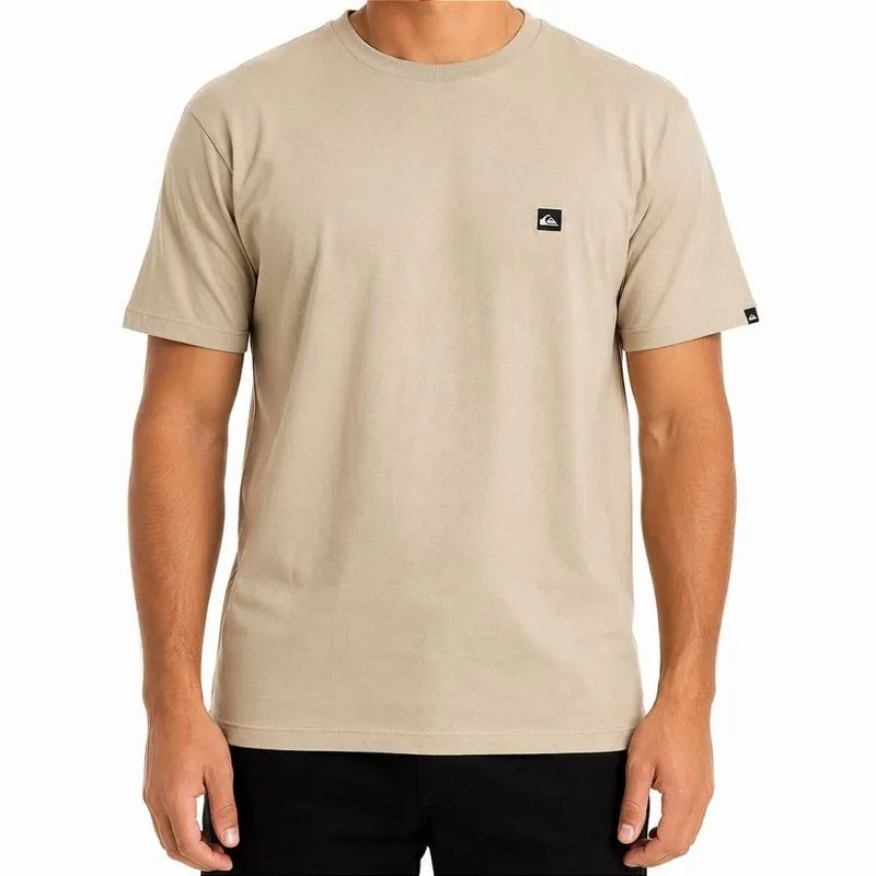 Camiseta Quiksilver Transfer Square WT26 Masculina Areia GG / begê