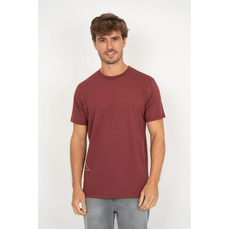 Camiseta Quiksilver M/c Outline Side Logo Vinho Gg