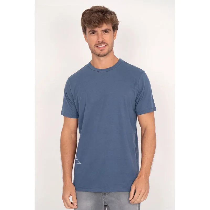 Camiseta Quiksilver M/c Outline Side Logo Azul Escuro G