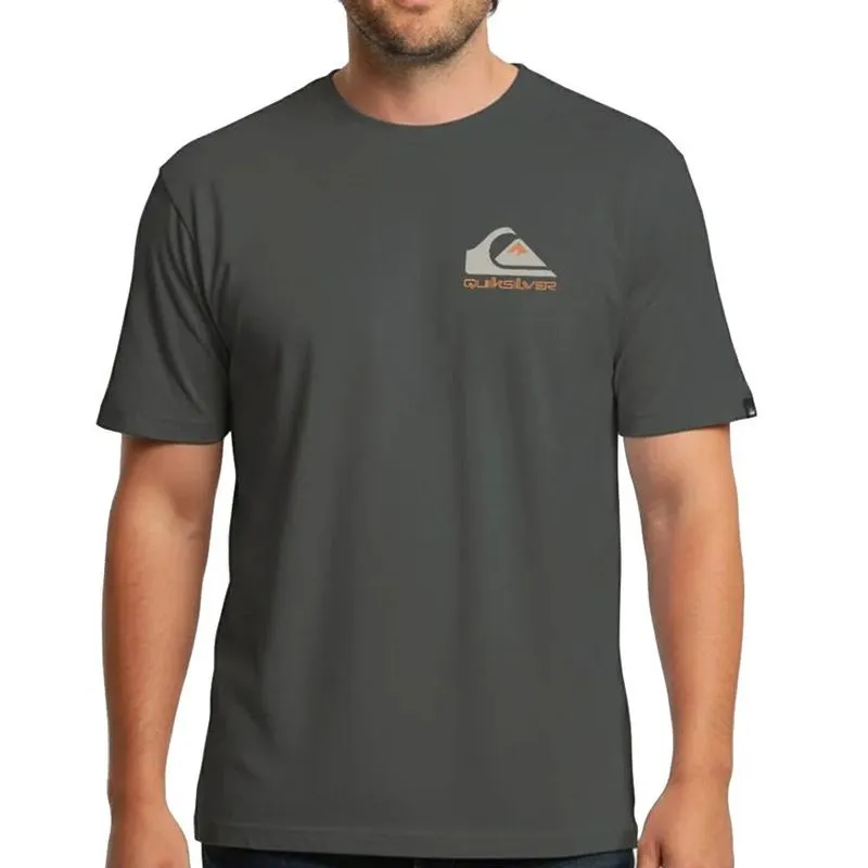 Camiseta Quiksilver Omni Logo Plus Size SM27 Cinza Escuro 1G / chumbo