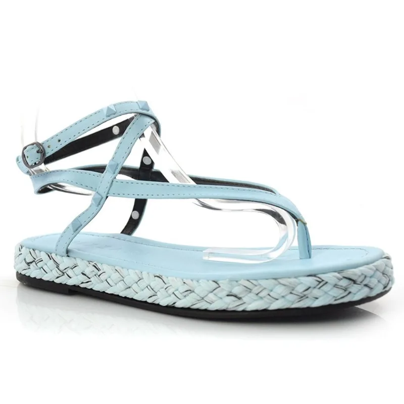 Sandália Flat Feminina Suzzara Azul 3993-70272 37