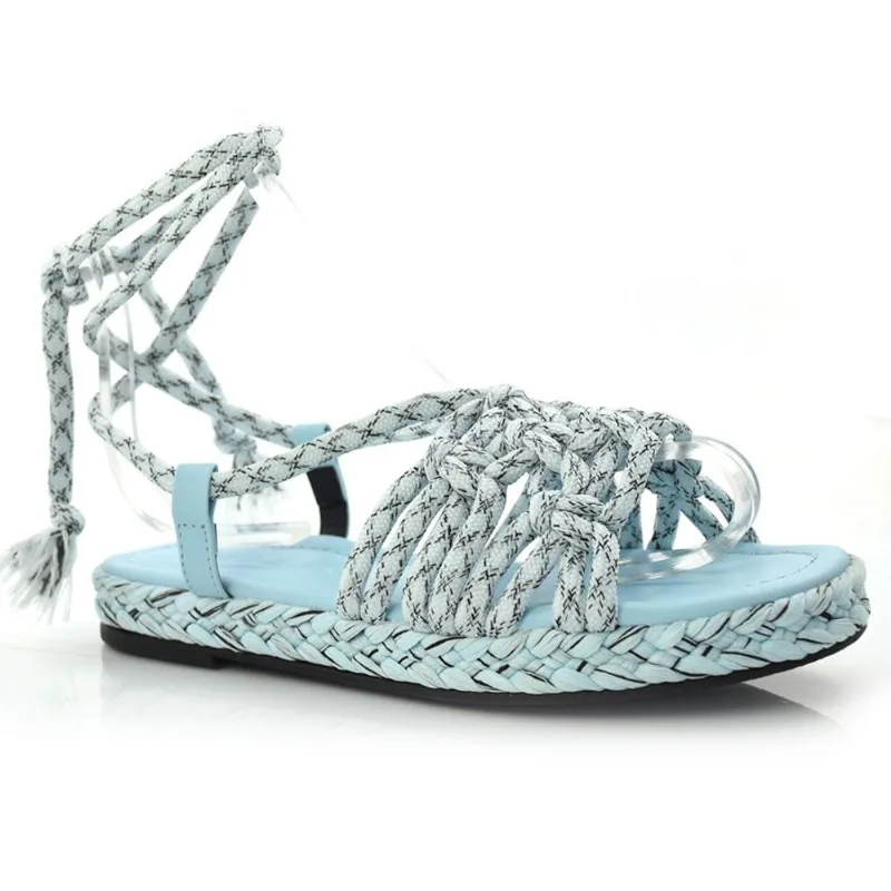 Sandália Flat Suzzara Azul 3993-70275 39