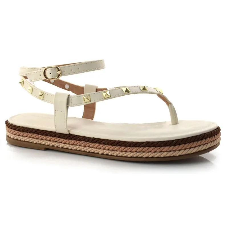 Sandália Flatform Cazzualen Branco 4163.76012 34