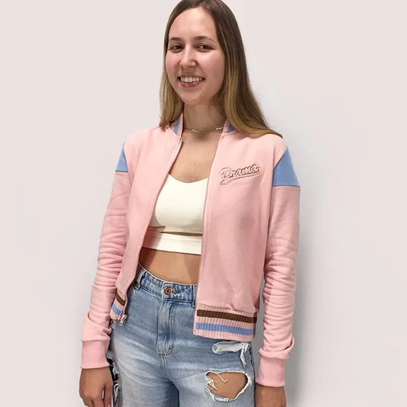 Jaqueta Bomber Feminina Scalk Zíper Conforto Inverno Moderna Rosa G