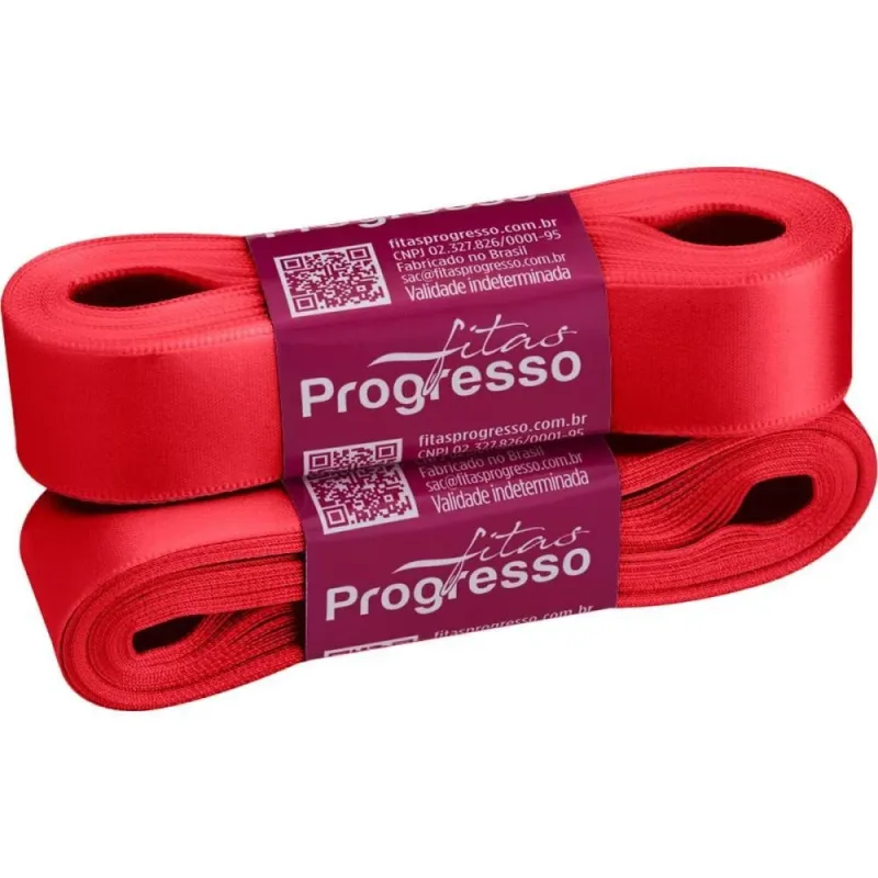 Fita de Cetim 22MM 10M. Vermelho Cereja 2084