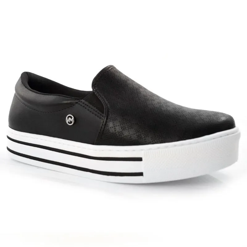 Tênis Iate Flatform Feminino Via Marte Preto 22-1501-03 35