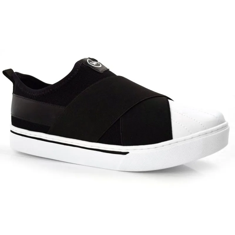 Tênis Feminino Slip On Via Marte Preto 22-1406-01 35