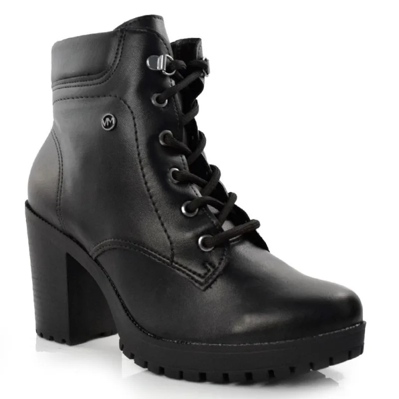 Coturno Feminino com Salto Bloco Via Marte Preto 22-605-01 39