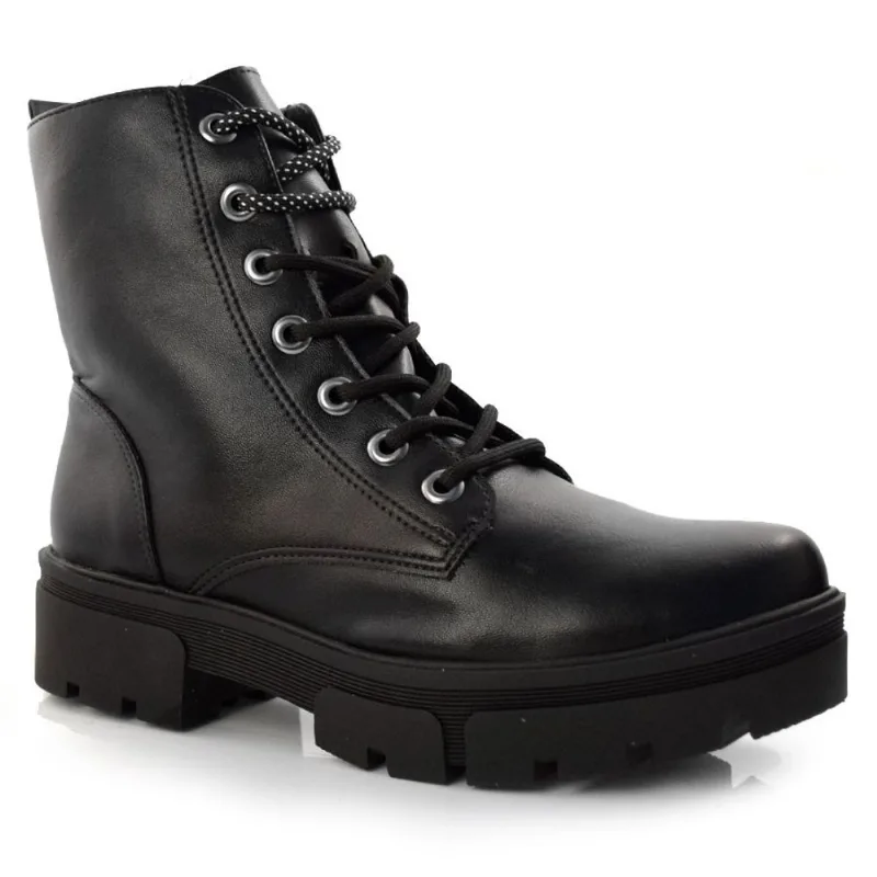 Coturno Tratorado Feminino Via Marte Preto 22-6702-01 38
