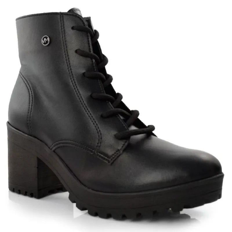Coturno Feminino com Salto Bloco Via Marte Preto 22-908-01 35