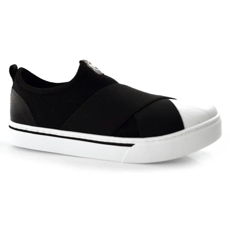Tênis Feminino Slip On Via Marte Preto 22-9807-01 35