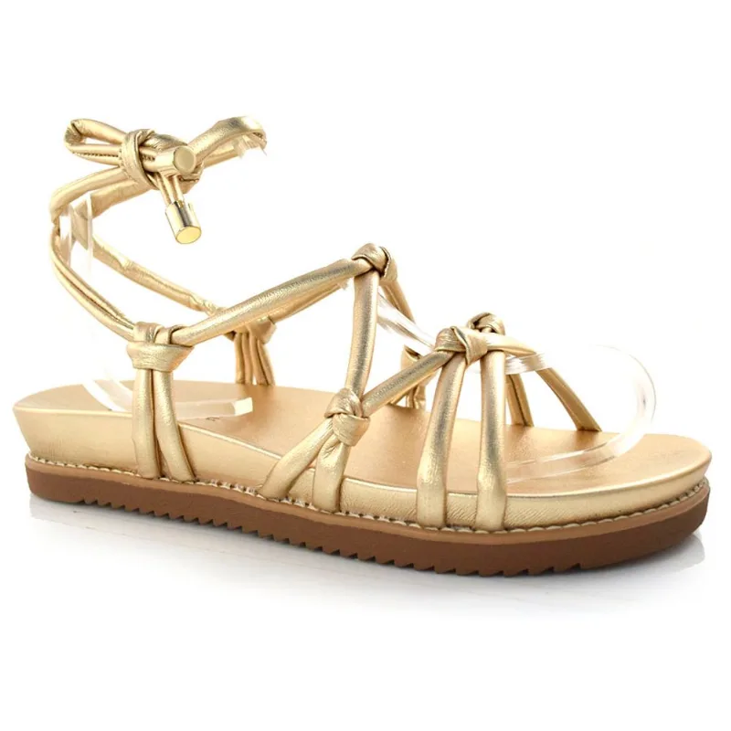 Sandália Rasteira Feminina Via Marte Dourado 22-18010-01 35