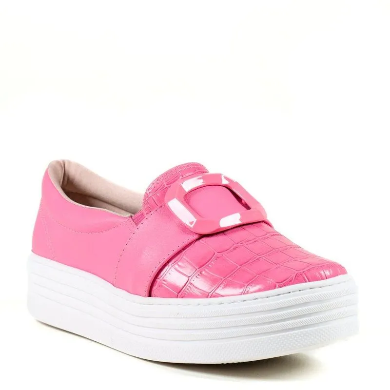 Tênis Feminino Via Marte Slip On Rosa 22-15206 39
