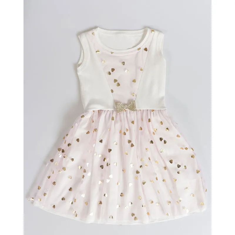Vestido Bebê Estampa Corações Off White 3