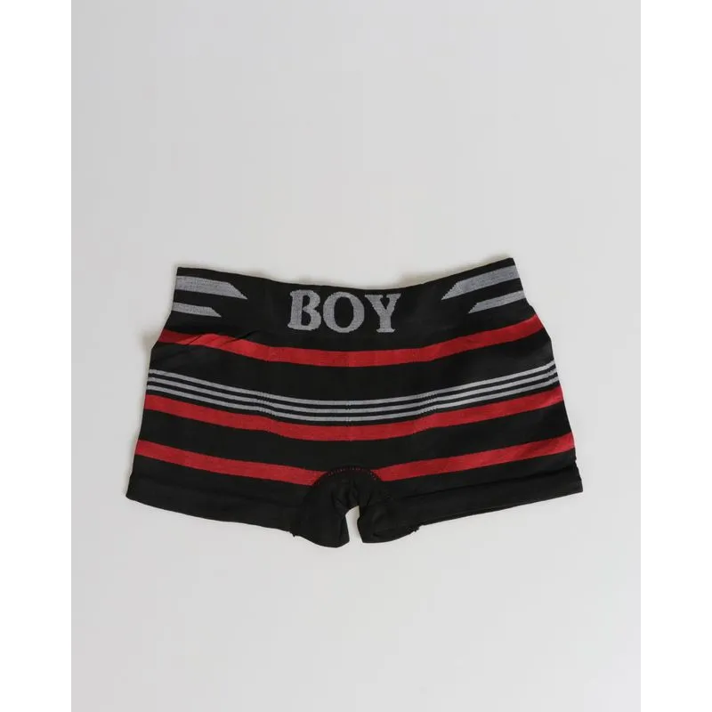 Cueca Boxer Infantil Estampada Preta G