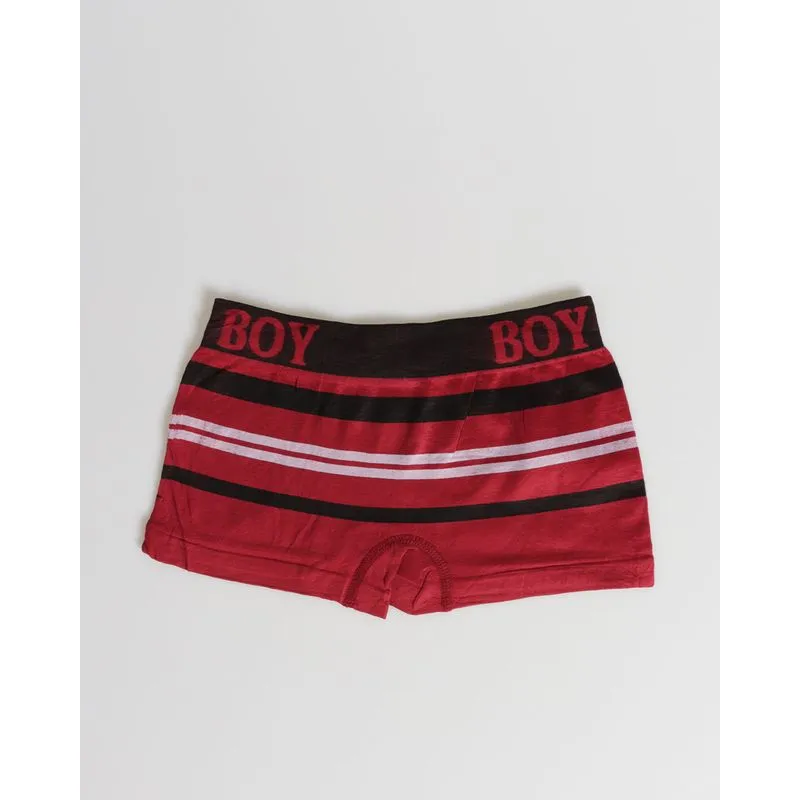 Cueca Boxer Infantil Estampada Vermelha G