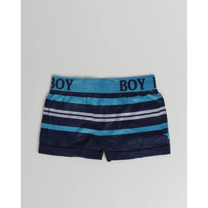 Cueca Boxer Infantil Estampada Azul Royal G