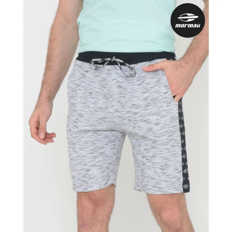 Bermuda Moletinho Masculina Mescla Cinza Claro P