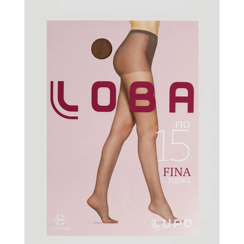 Meia Calça Loba Fina Fio 15 Lupo Bege Médio P