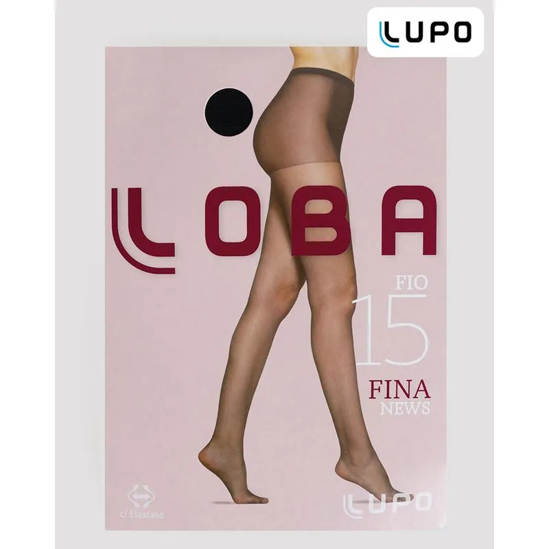 Meia Calça Loba Fina Fio 15 Lupo Preta P