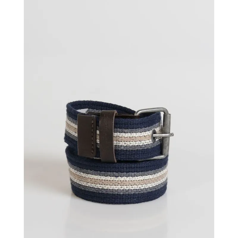 Cinto Masculino Casual Lona Listrado Azul Marinho 66241000016098GG