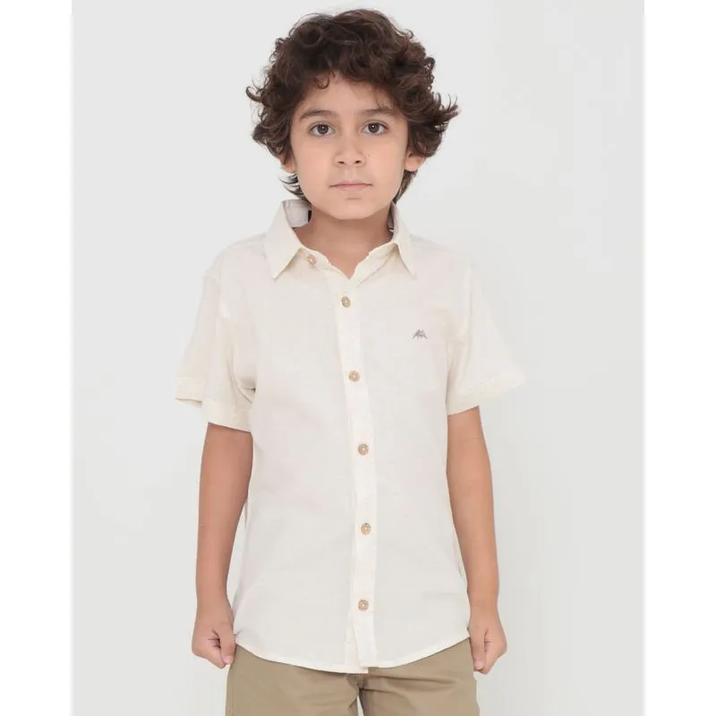 Camisa Infantil Viscolinho Off White 8