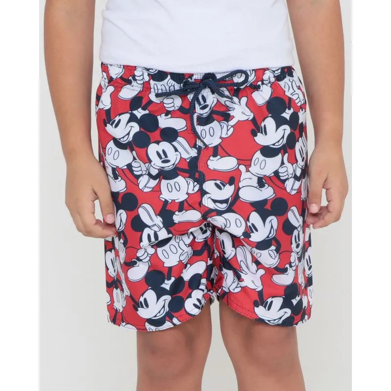 Bermuda Infantil Estampa Mickey Disney Vermelha 8