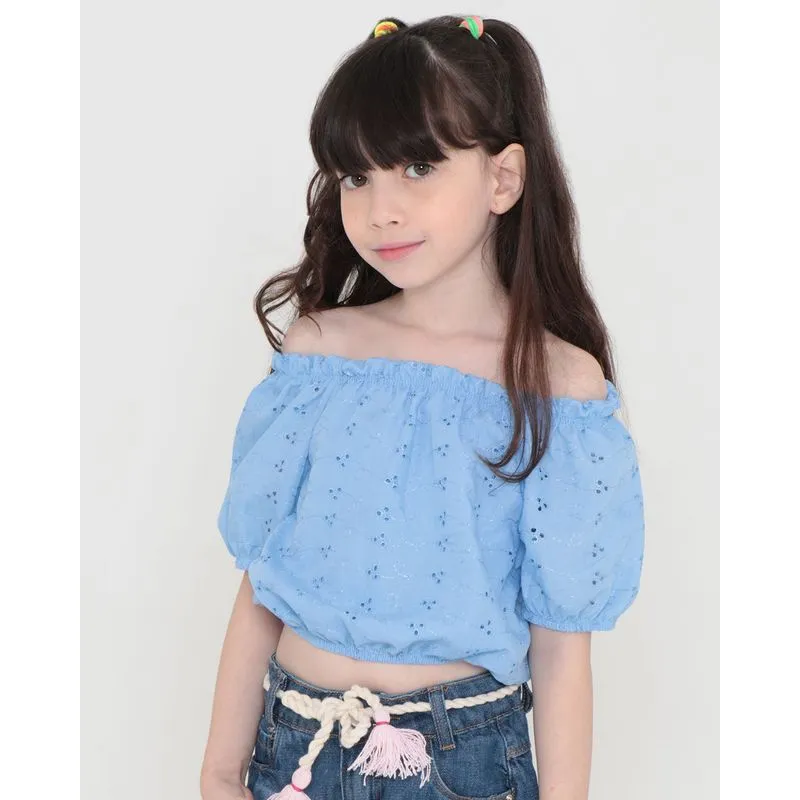 Blusa Infantil Ciganinha Laise Azul 8