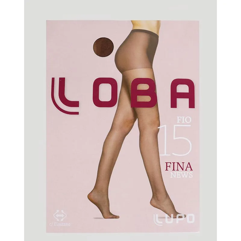 Meia Calça Loba Fina Fio 15 Lupo Bege Escuro G