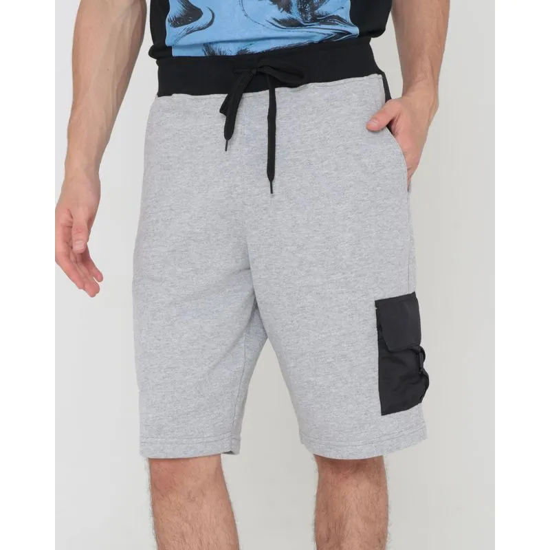 Bermuda Moletinho Masculina Com Recorte Cinza Claro G