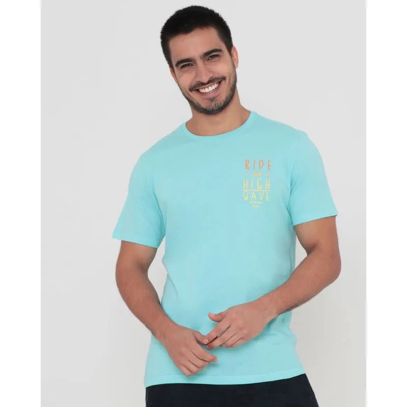 Camiseta Surf Estampa Wave Verde Claro G